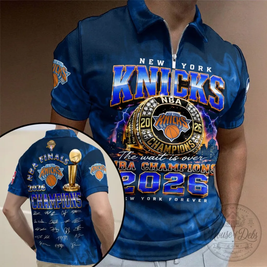 New York Knicks 2026 NBA Finals Champions Commemorative Polo Shirt