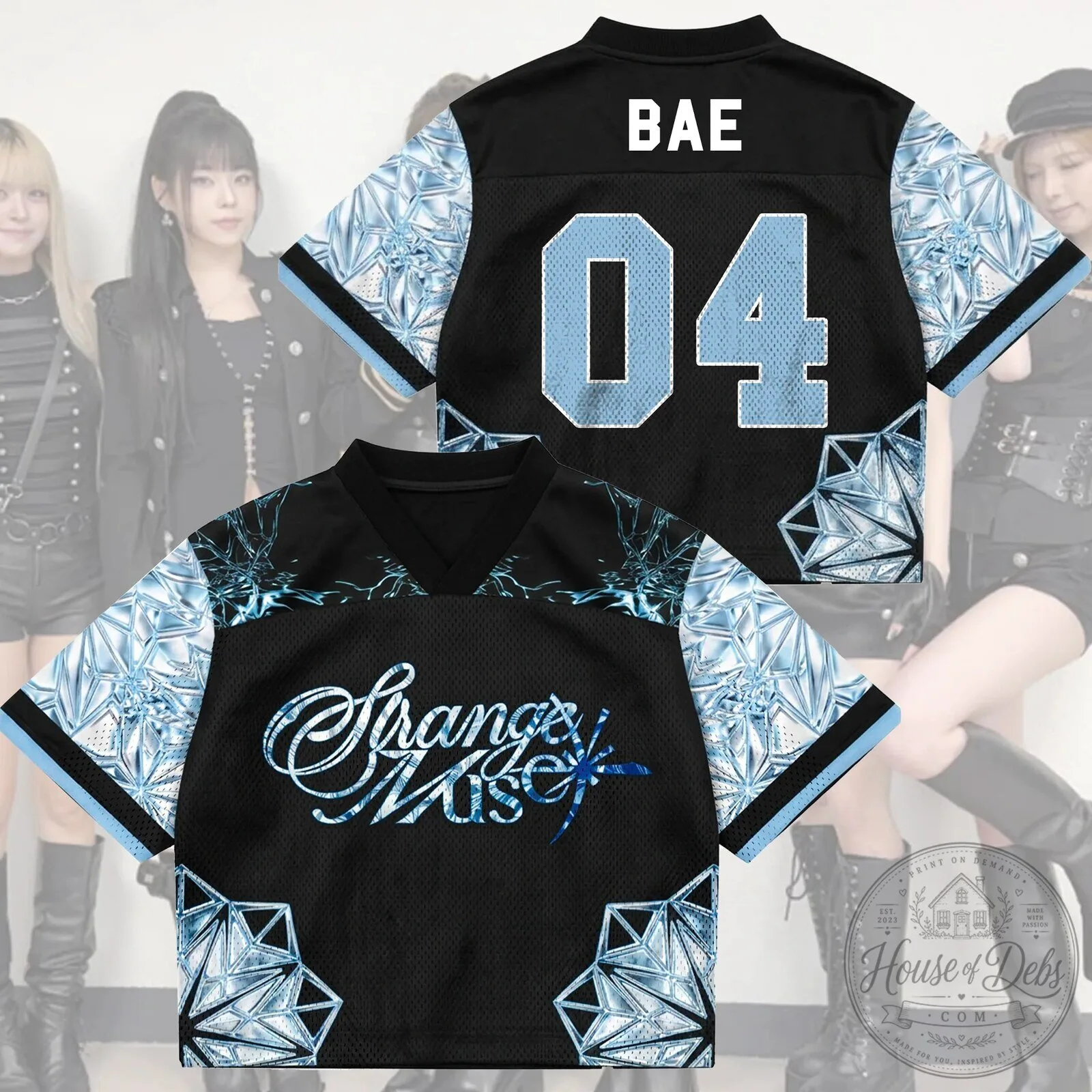 Strange Muse Compelling Mixed Mesh Jersey for Nswer Fans