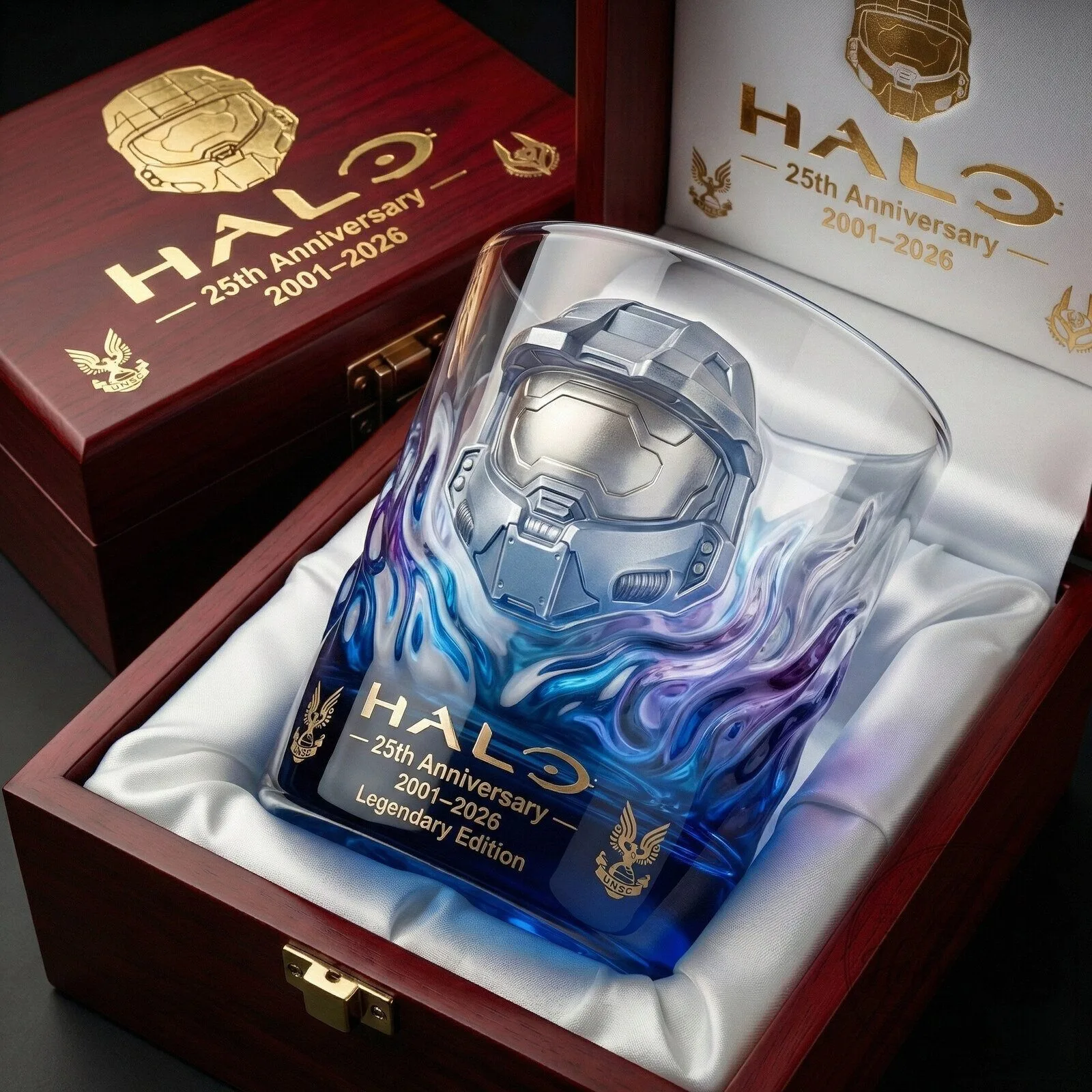 Legendary Edition Whiskey Glass for the 25th Anniversary of Halo