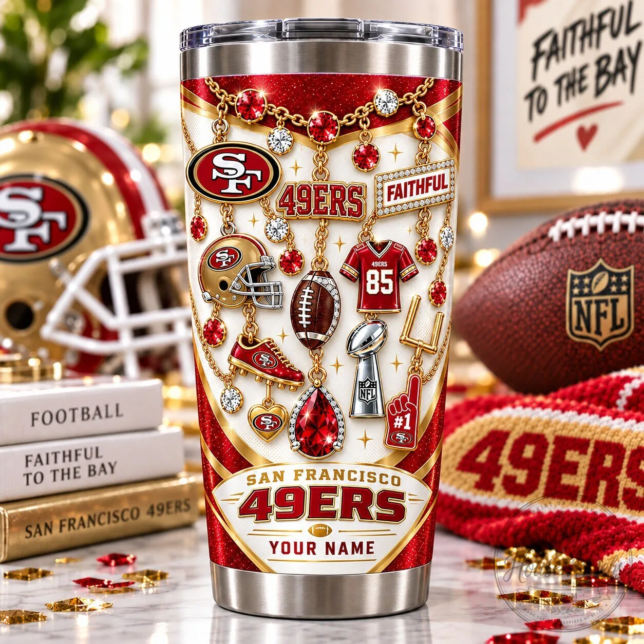 San Francisco 49ers Football Team Personalized Stainless Steel Tumbler 2 San Francisco 49ers Football Team Personalized Stainless Steel Tumbler