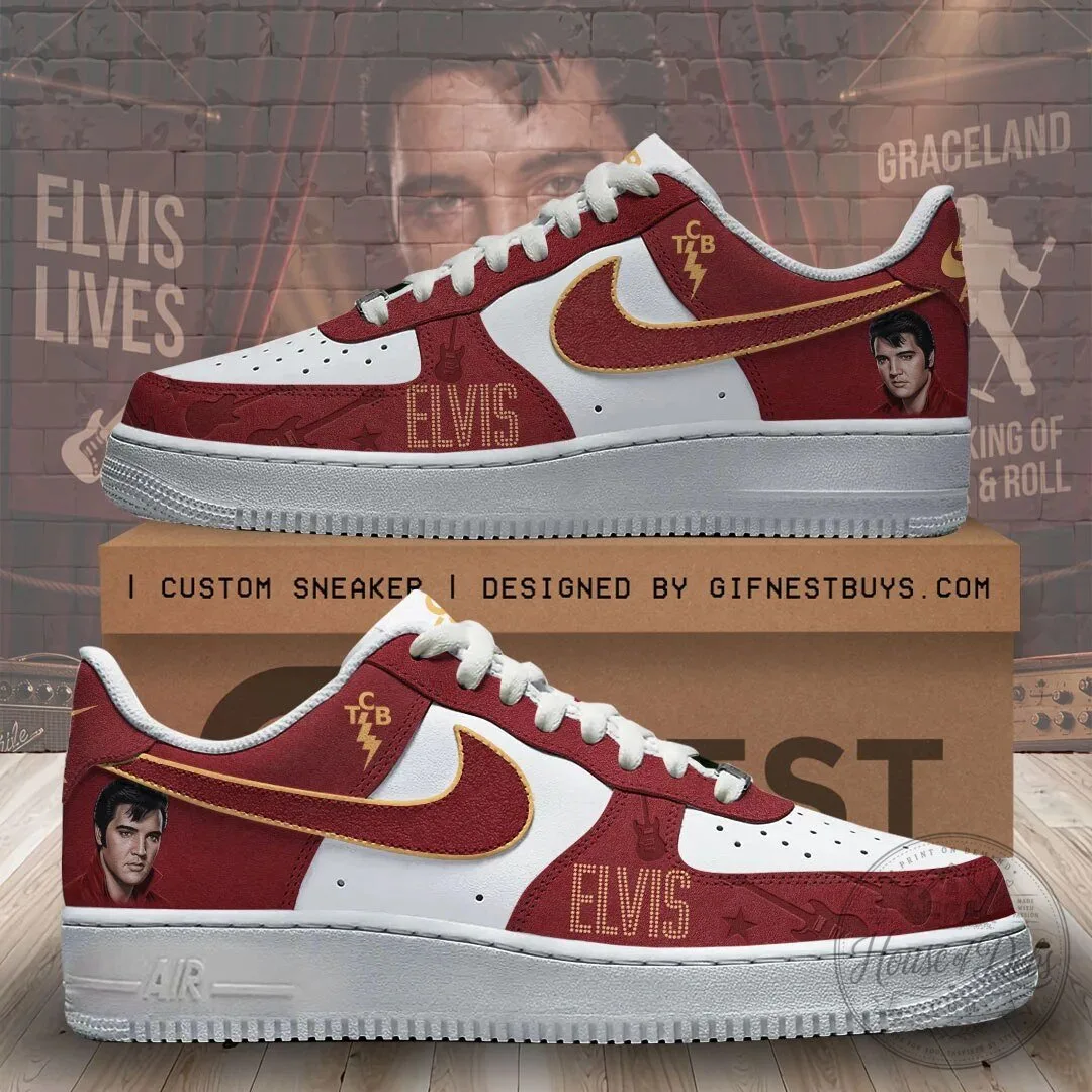 Elvis Presley The King of Rock and Roll Graceland Custom Shoes