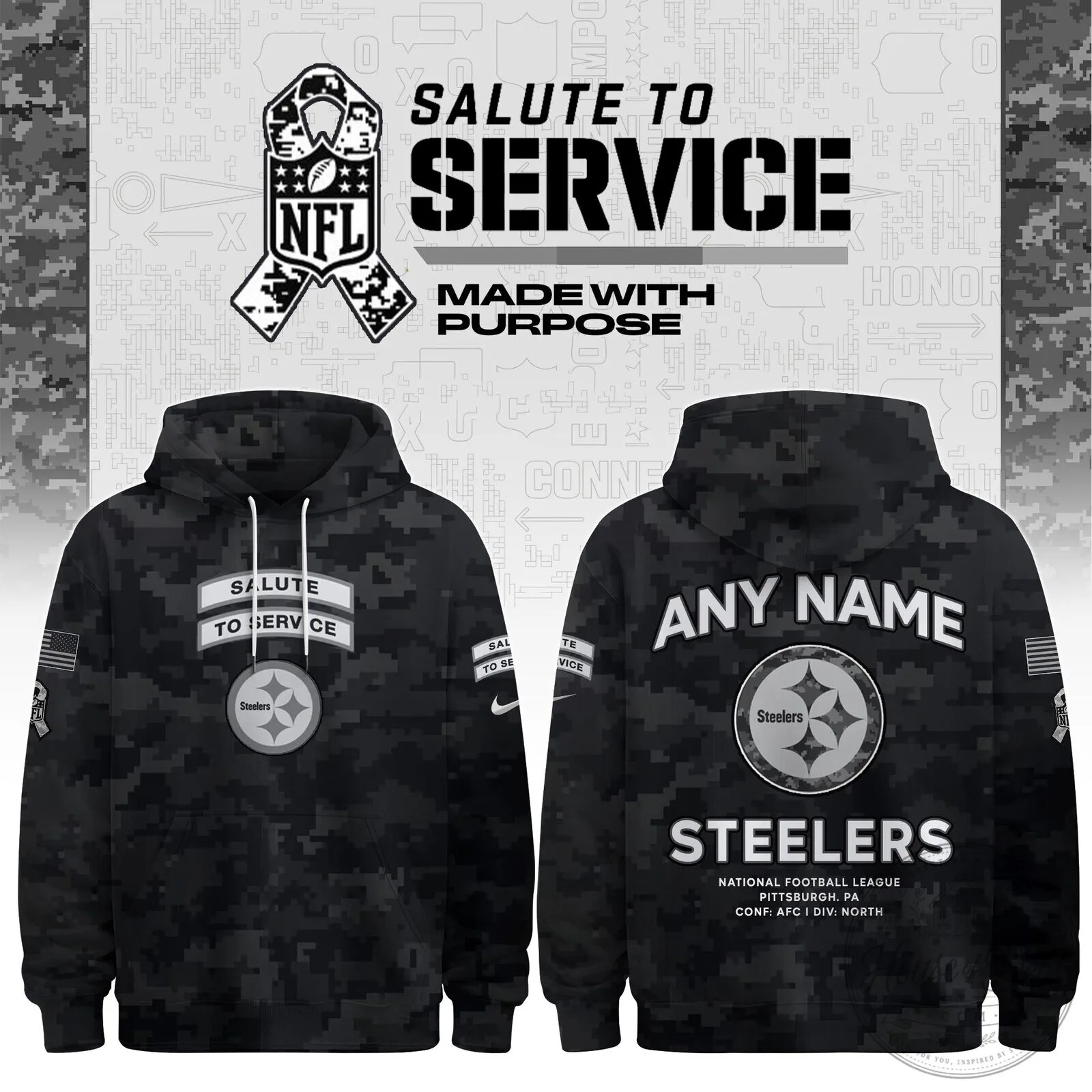 Pittsburgh Steelers Salute To Service National Football League Hoodie