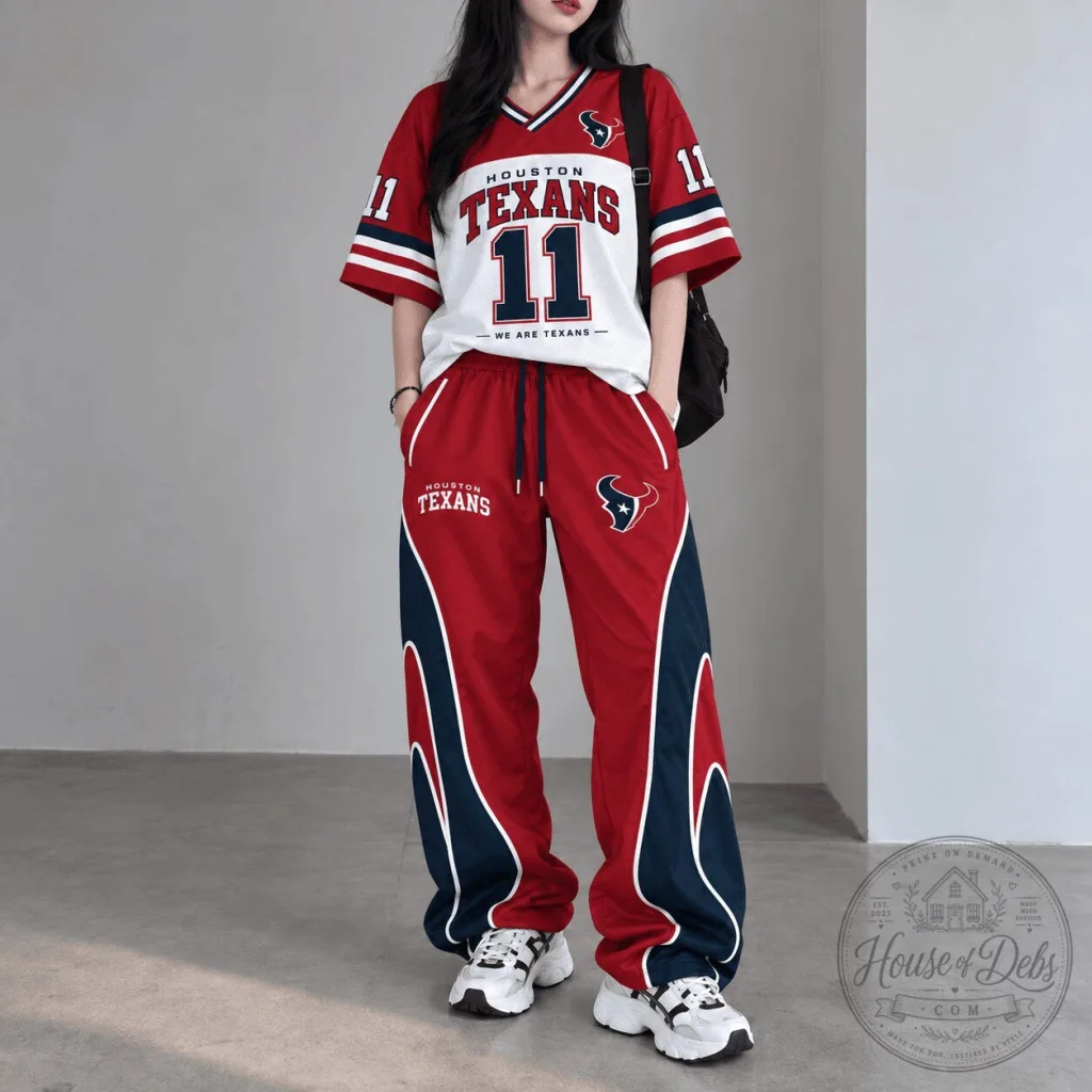 Houston Texans Number 11 NFL Team Spirit Red White and Blue Football Jersey Houston Texans Number 11 NFL Team Spirit Red White and Blue Football Jersey