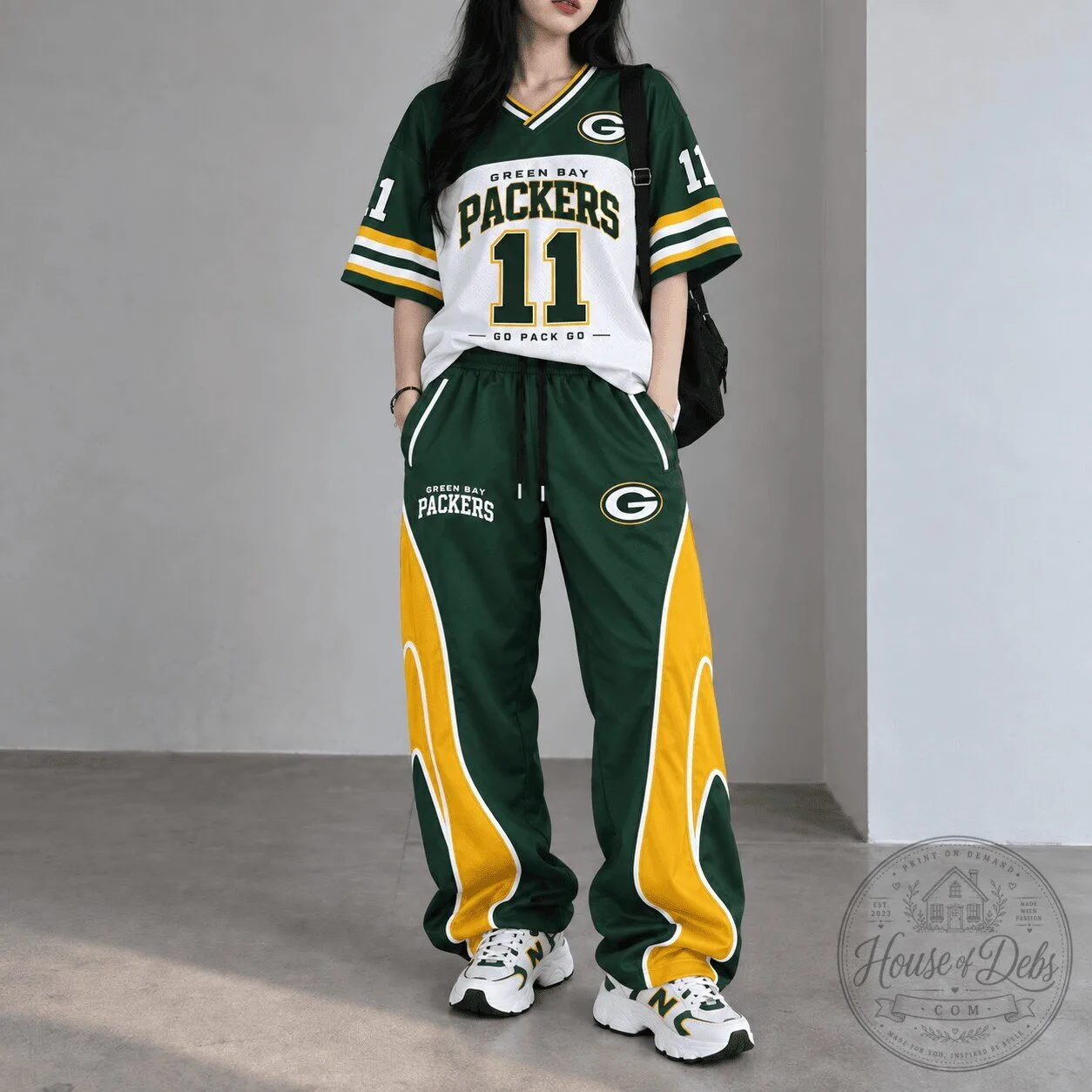 Green Bay Packers Number 11 Team Spirit Football Jersey