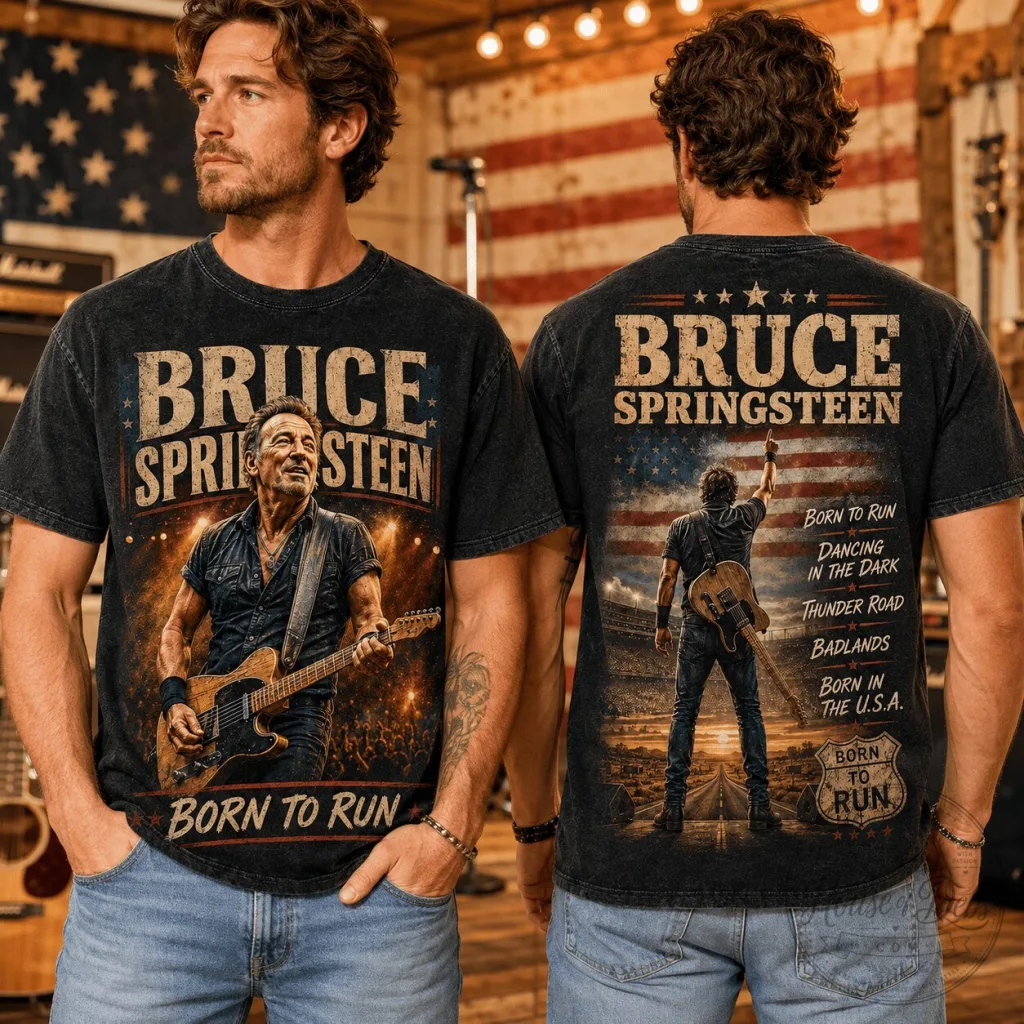 Bruce Springsteen Born to Run Vintage Rock Concert T-Shirt 13 Bruce Springsteen Born to Run Vintage Rock Concert T-Shirt