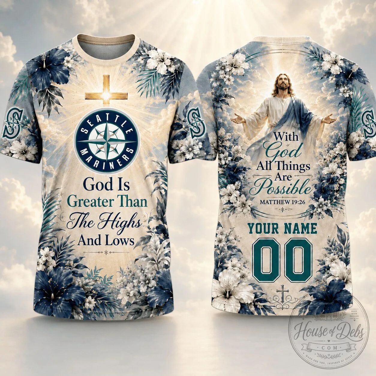 Seattle Mariners Baseball Christian God Is Greater Than The Highs And Lows T-Shirt