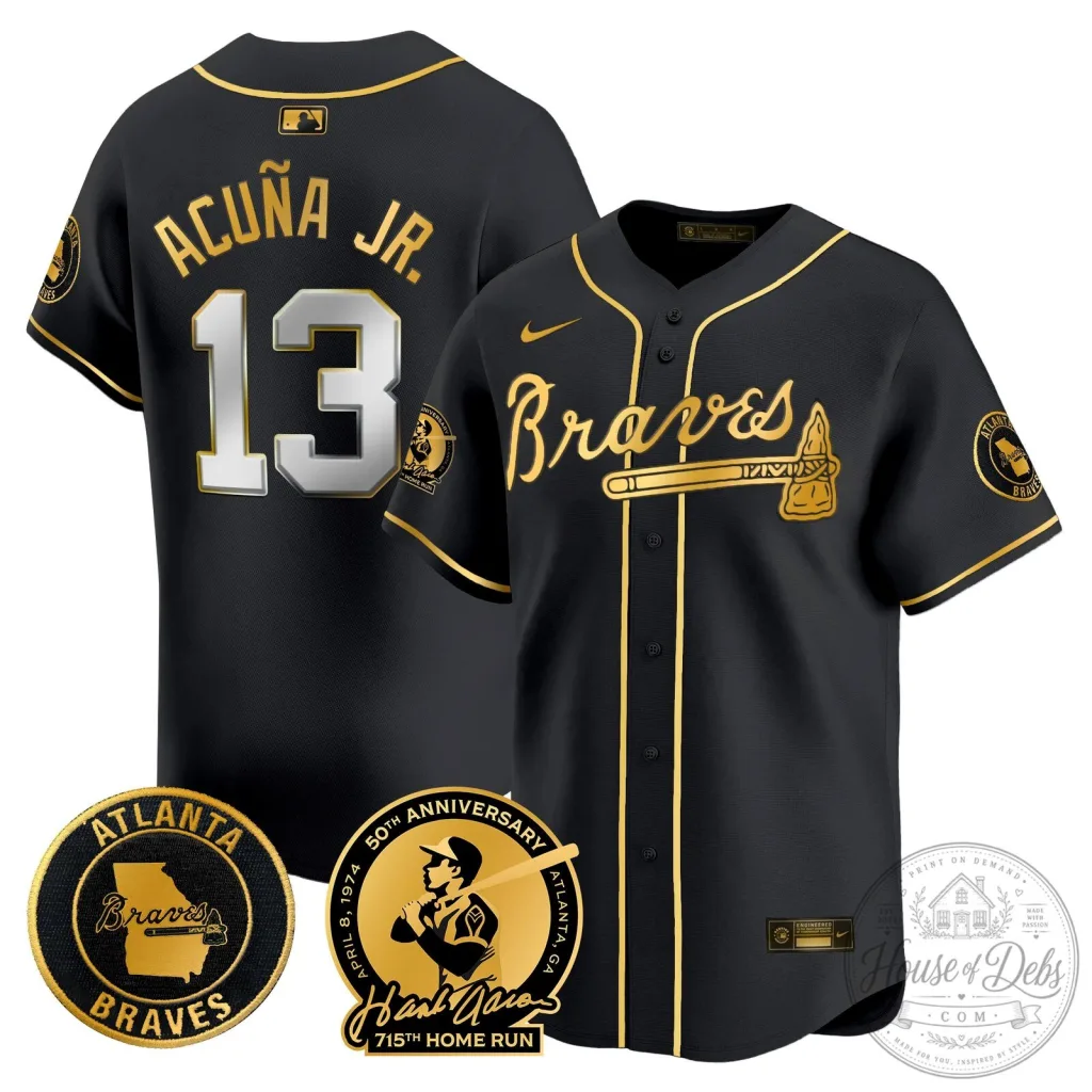 Atlanta Braves Ronald Acuña Jr. 2024 Black Gold Limited Baseball Jersey
