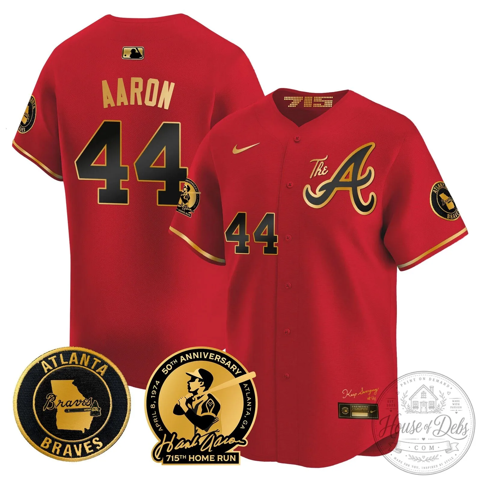 Atlanta Braves Ronald Acuna Jr. 715th Home Run Hank Aaron Baseball Jersey 83 Atlanta Braves Ronald Acuna Jr. 715th Home Run Hank Aaron Baseball Jersey