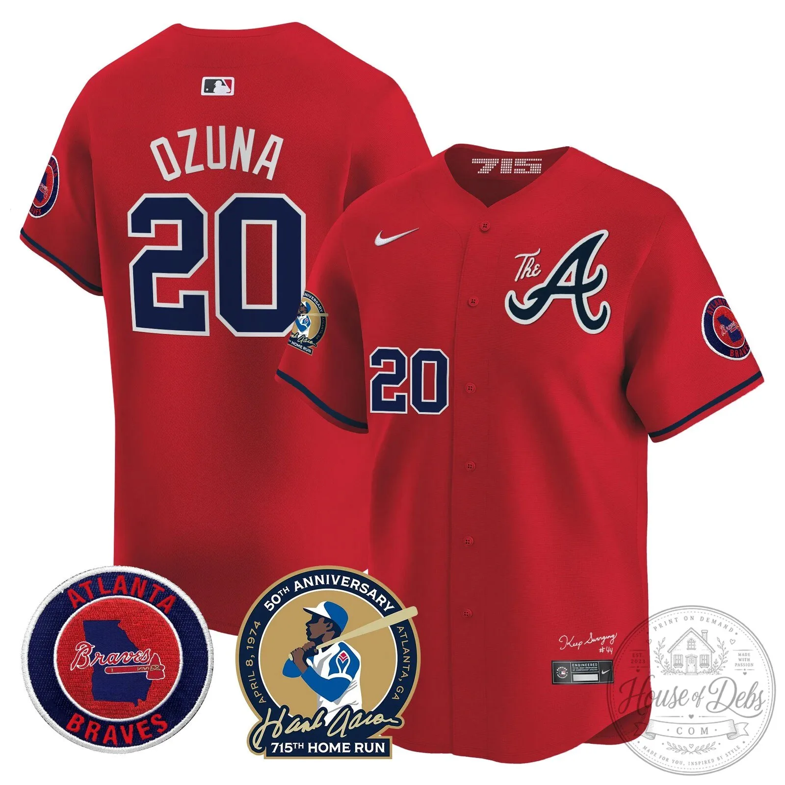 Atlanta Braves Ronald Acuna Jr. 715th Home Run Hank Aaron Baseball Jersey 87 Atlanta Braves Ronald Acuna Jr. 715th Home Run Hank Aaron Baseball Jersey