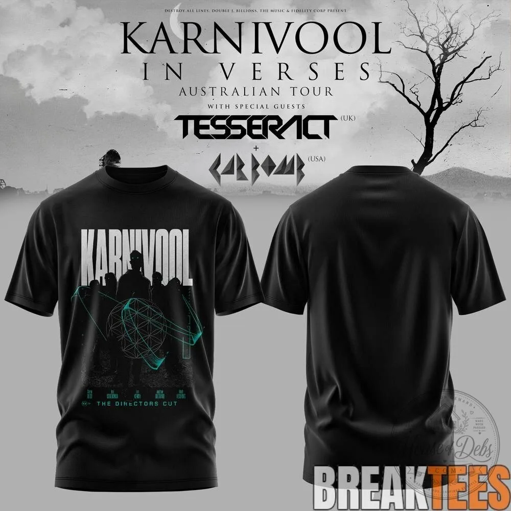 Karnivool In Verses Australian Tour 2026 Black Concert Band T-Shirt 12 Karnivool In Verses Australian Tour 2026 Black Concert Band T-Shirt