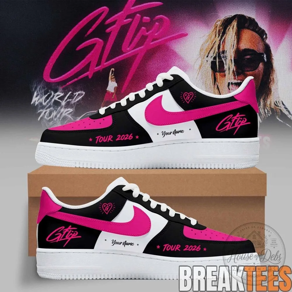 G Flip World Tour 2026 Custom Pink and Black Sneakers
