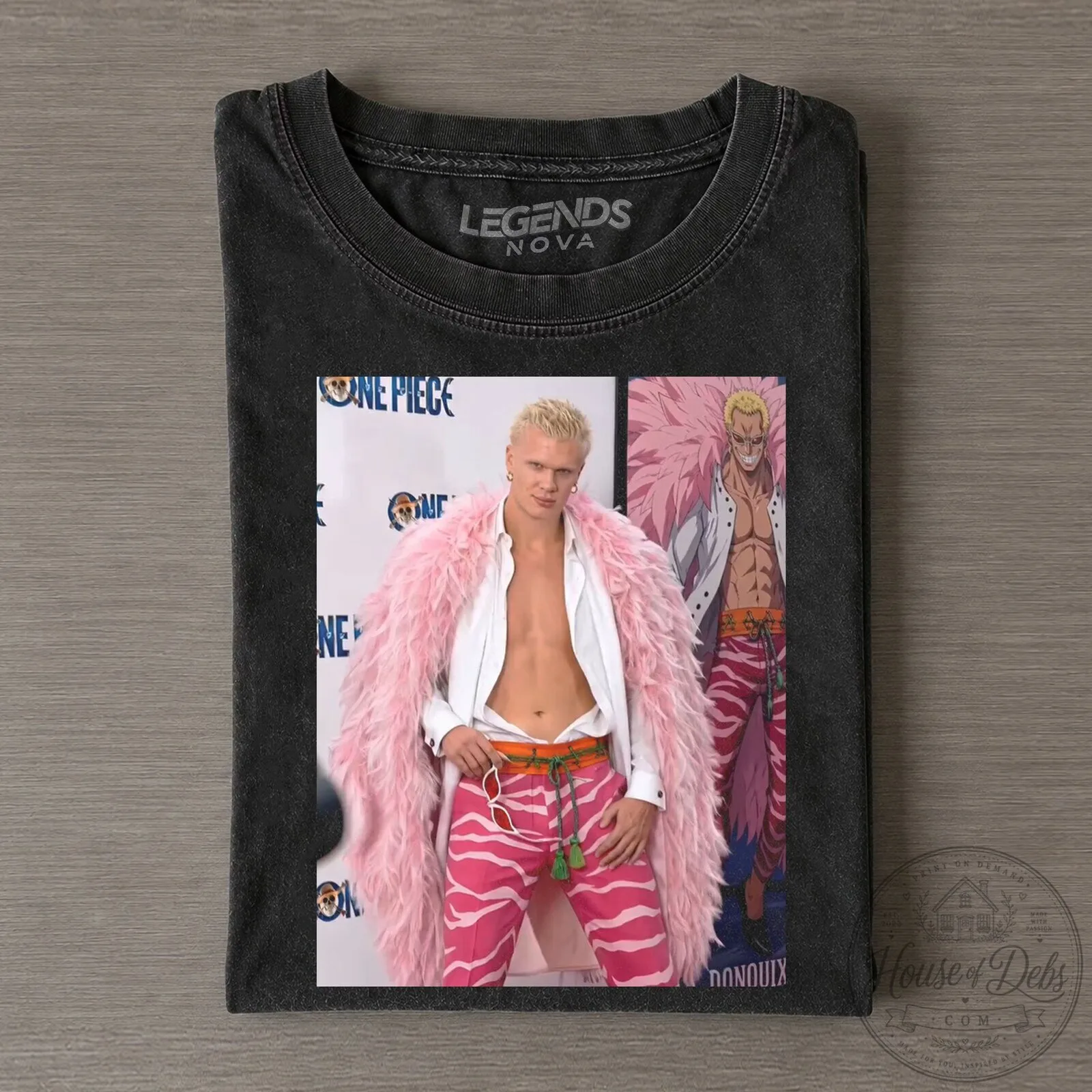 Haaland Doflamingo One Piece Anime Manga Graphic T-Shirt
