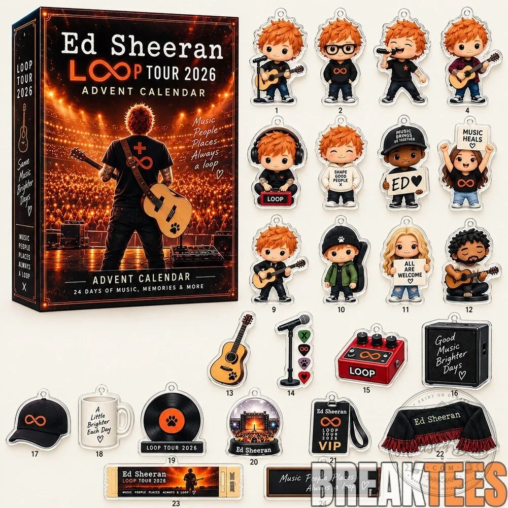 Ed Sheeran Loop Tour 2026 Music Advent Calendar with 24 Days of Gifts