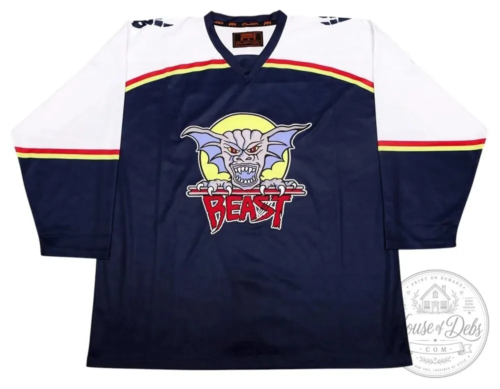 Beast of New Haven 1997-1998 Hockey Jersey with Gargoyle Logo 2 Beast of New Haven 1997-1998 Hockey Jersey with Gargoyle Logo