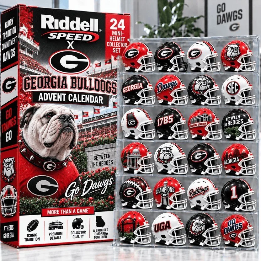 Georgia Bulldogs Mini Helmet Collector Set Advent Calendar