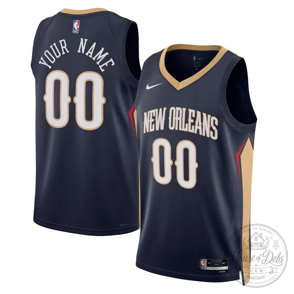 New Orleans Pelicans Nike Custom Stitched Basketball Jersey
