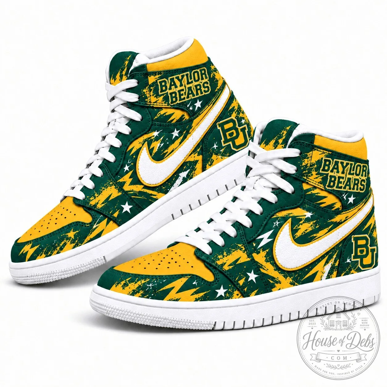 Baylor Bears Graffiti Style High-Top Sneakers