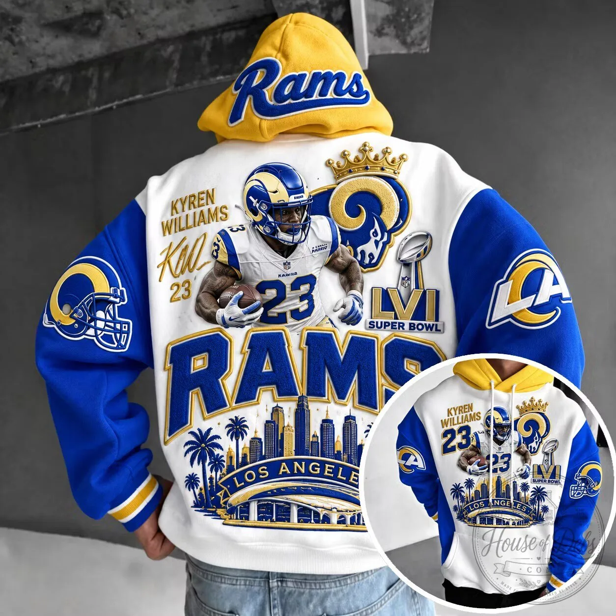 Kyren Williams Los Angeles Rams Super Bowl LVI Champions Hoodie