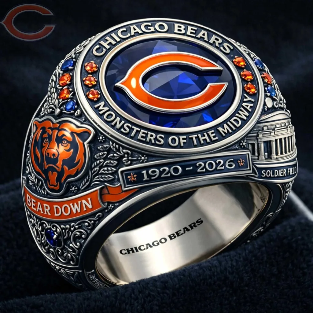 Chicago Bears Super Bowl Champions Commemorative Football Ring