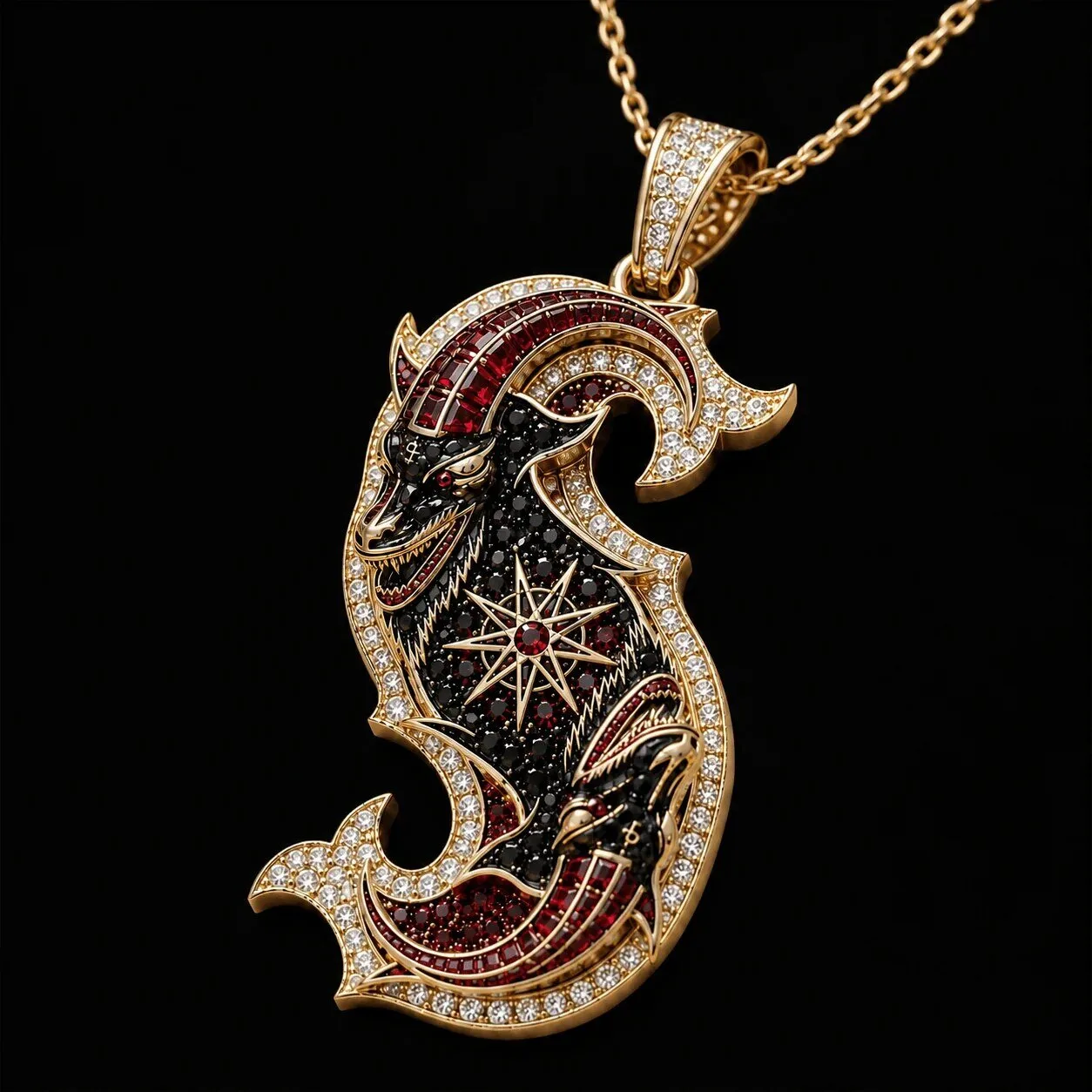 Solid Gold Chain with Diamond Pendant Necklace 8 Solid Gold Chain with Diamond Pendant Necklace