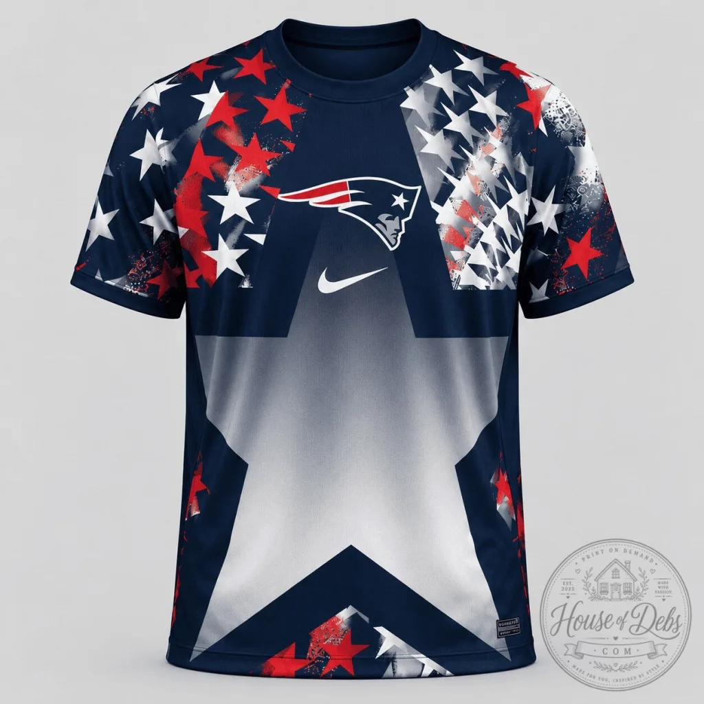 New England Patriots American Football Team Star Design Jersey New England Patriots American Football Team Star Design Jersey