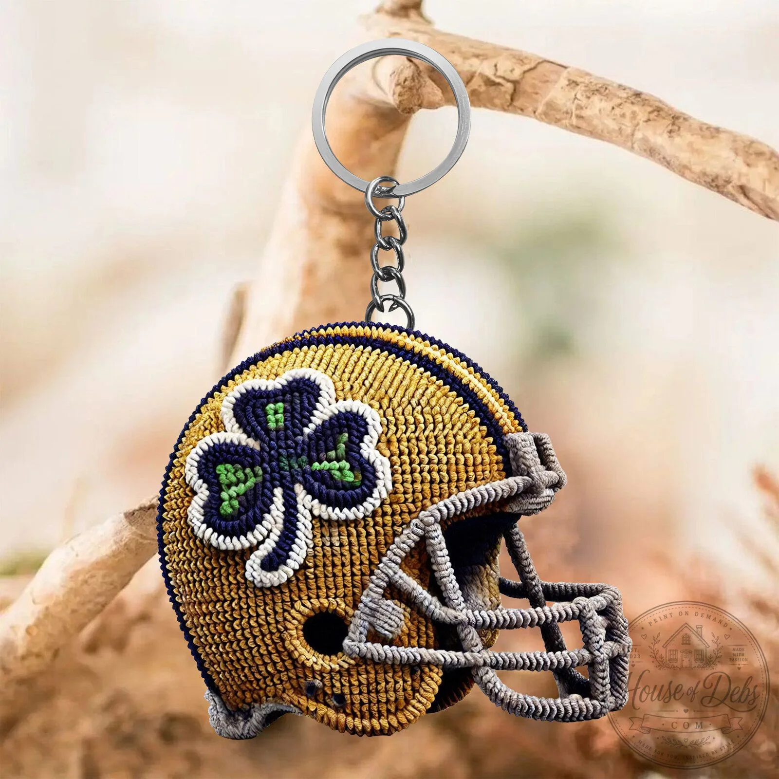 Notre Dame Fighting Irish Football Helmet Keychain