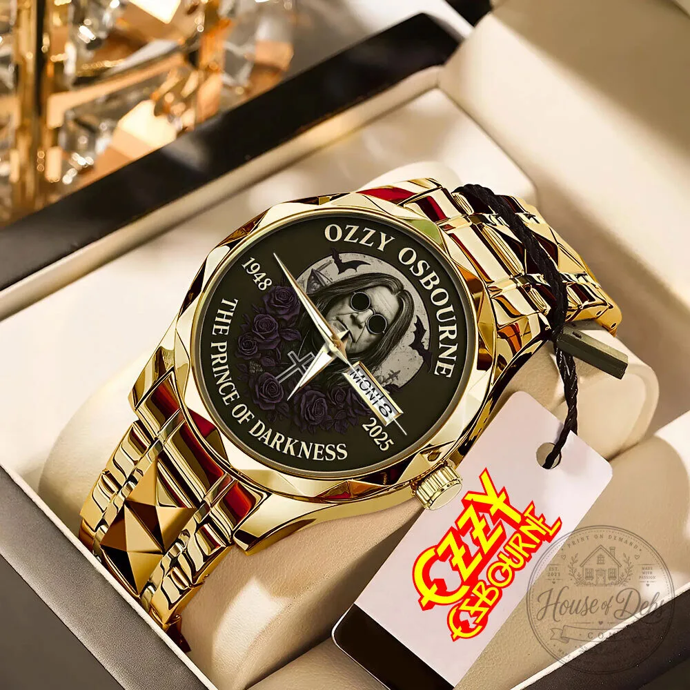 Gold Quartz Watch featuring Ozzy Osbourne, the Prince of Darkness