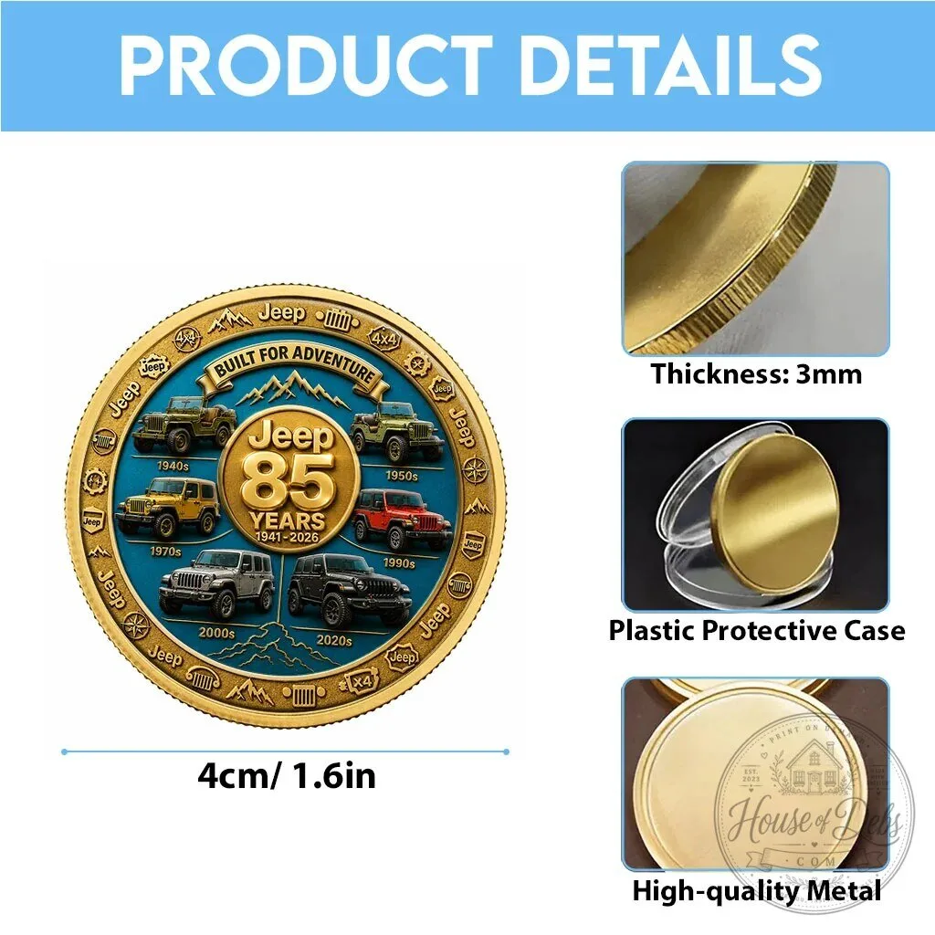 Jeep 85th Anniversary Evolution Commemorative Coin Built for Adventure 10 Jeep 85th Anniversary Evolution Commemorative Coin Built for Adventure