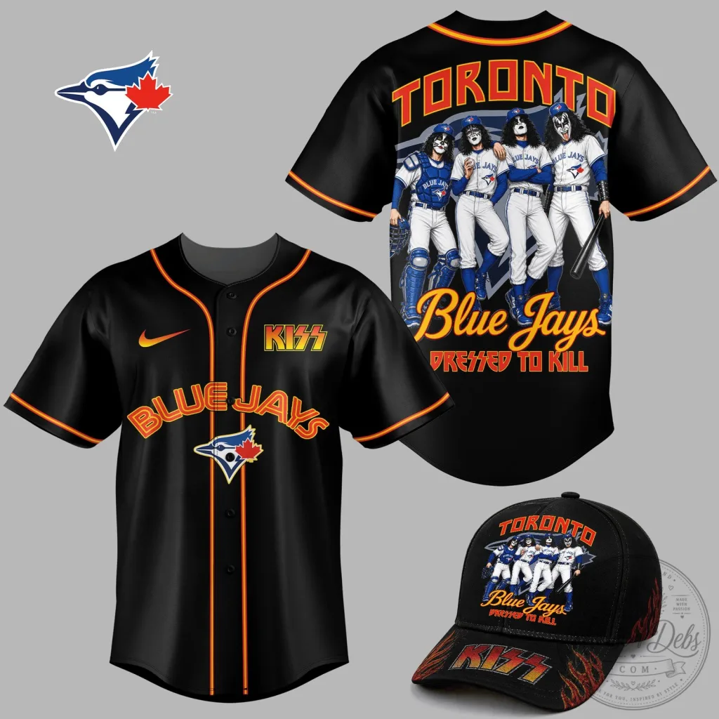 Toronto Blue Jays Kiss Band Dressed To Kill Baseball Jersey Shirt