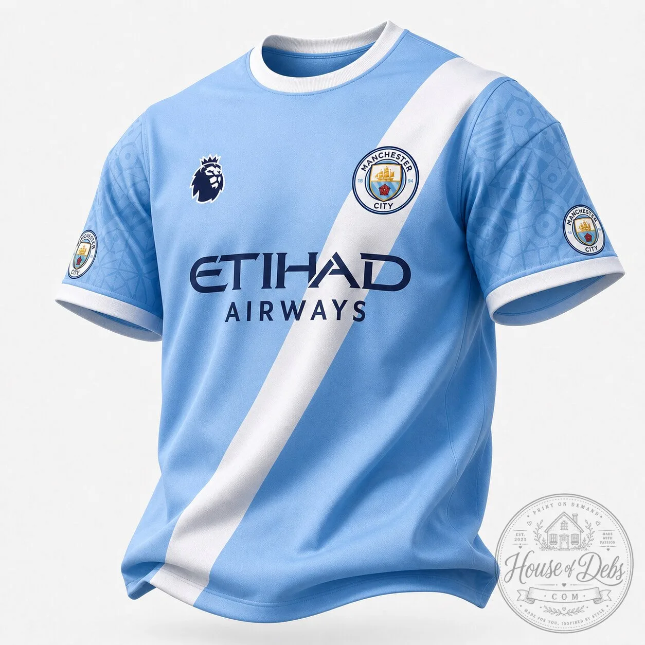 Manchester City Football Club 2023-2024 Home Kit Football Jersey