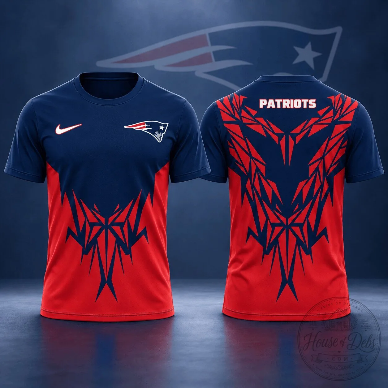 New England Patriots NFL Fan Shirt Tribal Graphic Design T-Shirt