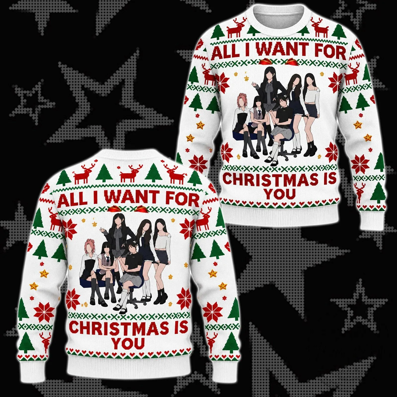 IVE K-Pop Group All I Want For Christmas Is You Holiday Ugly Sweater