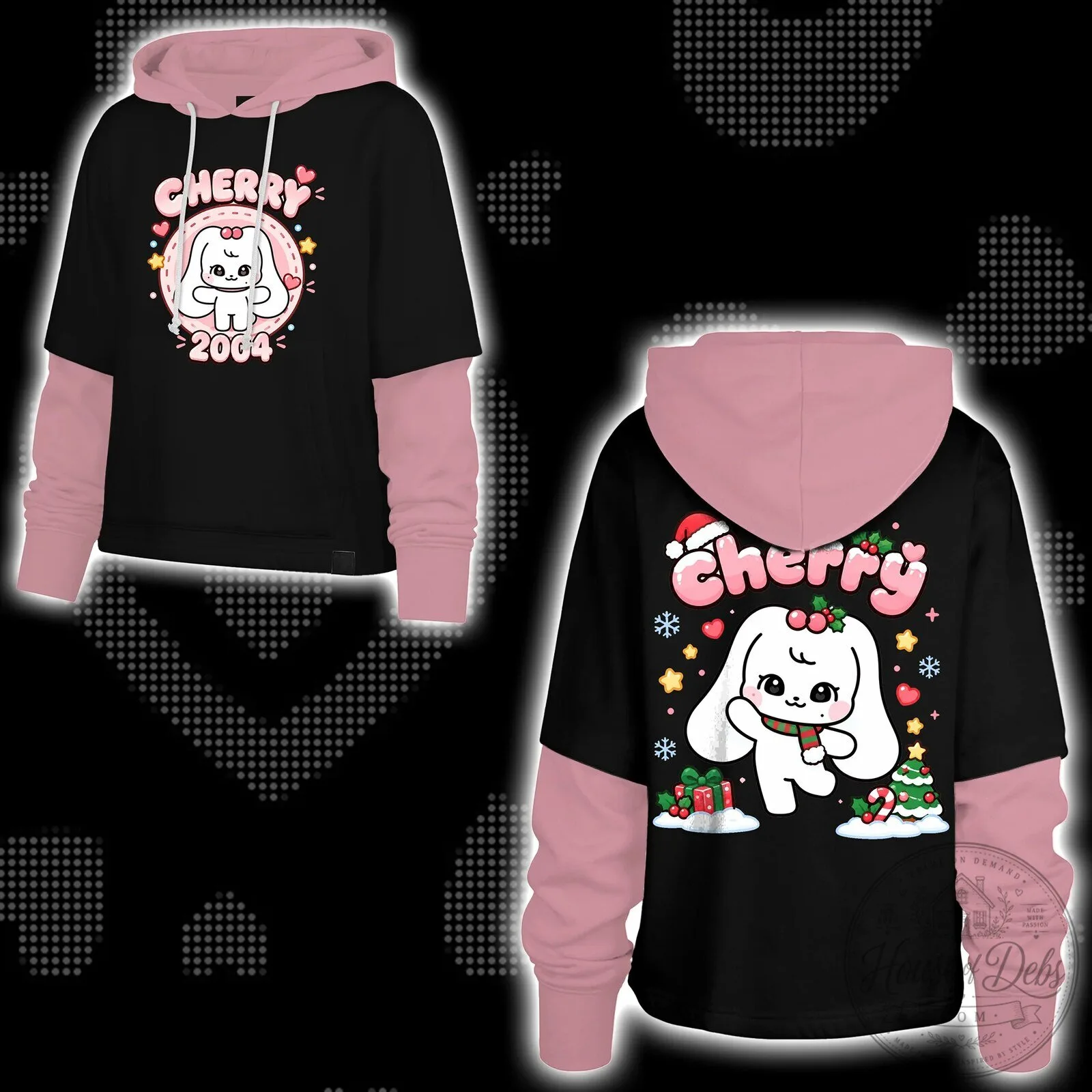 Cute Dale 2002 Cartoon Cat Christmas Two Tone Hoodie 13 Cute Dale 2002 Cartoon Cat Christmas Two Tone Hoodie