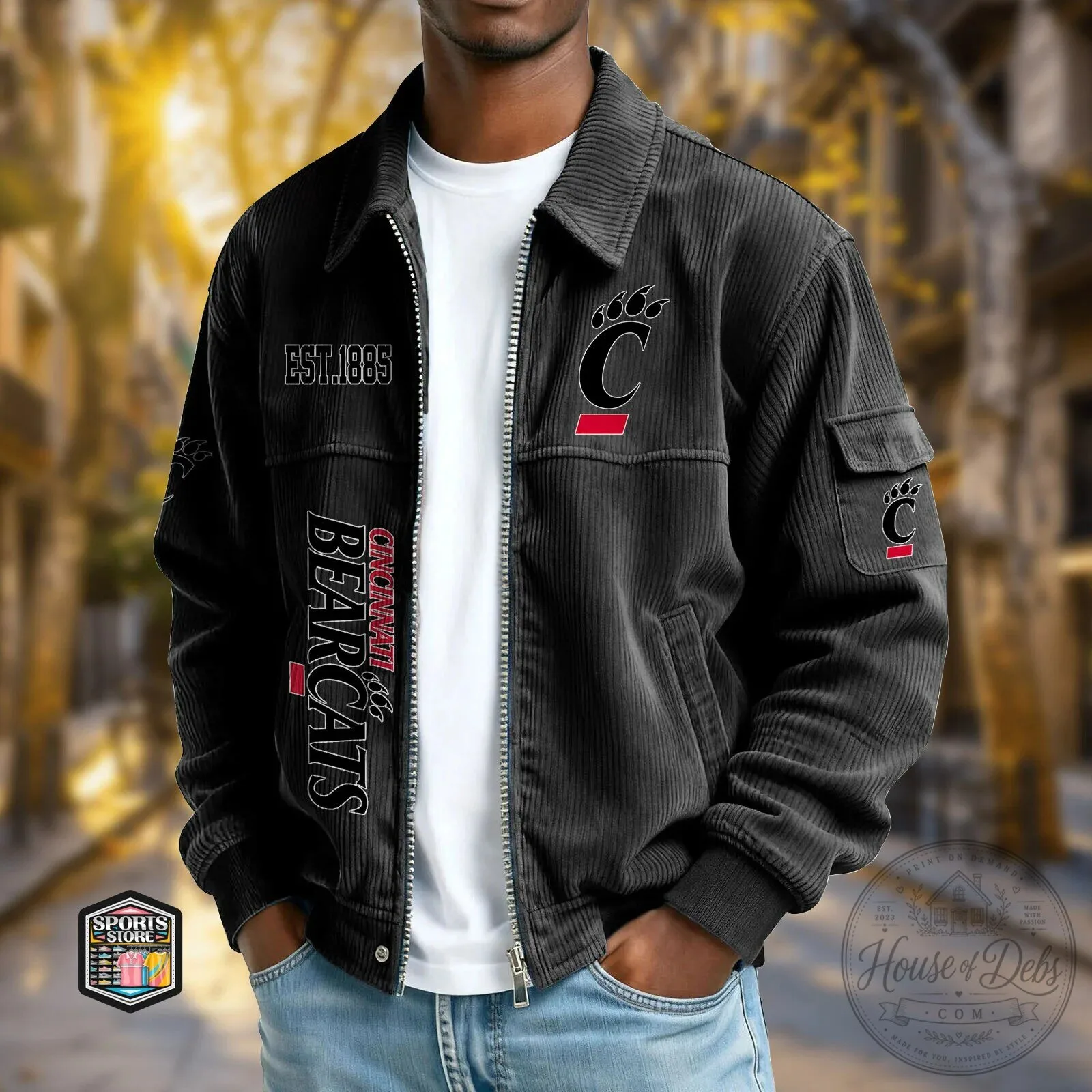 Cincinnati Bearcats Corduroy Jacket EST 1885