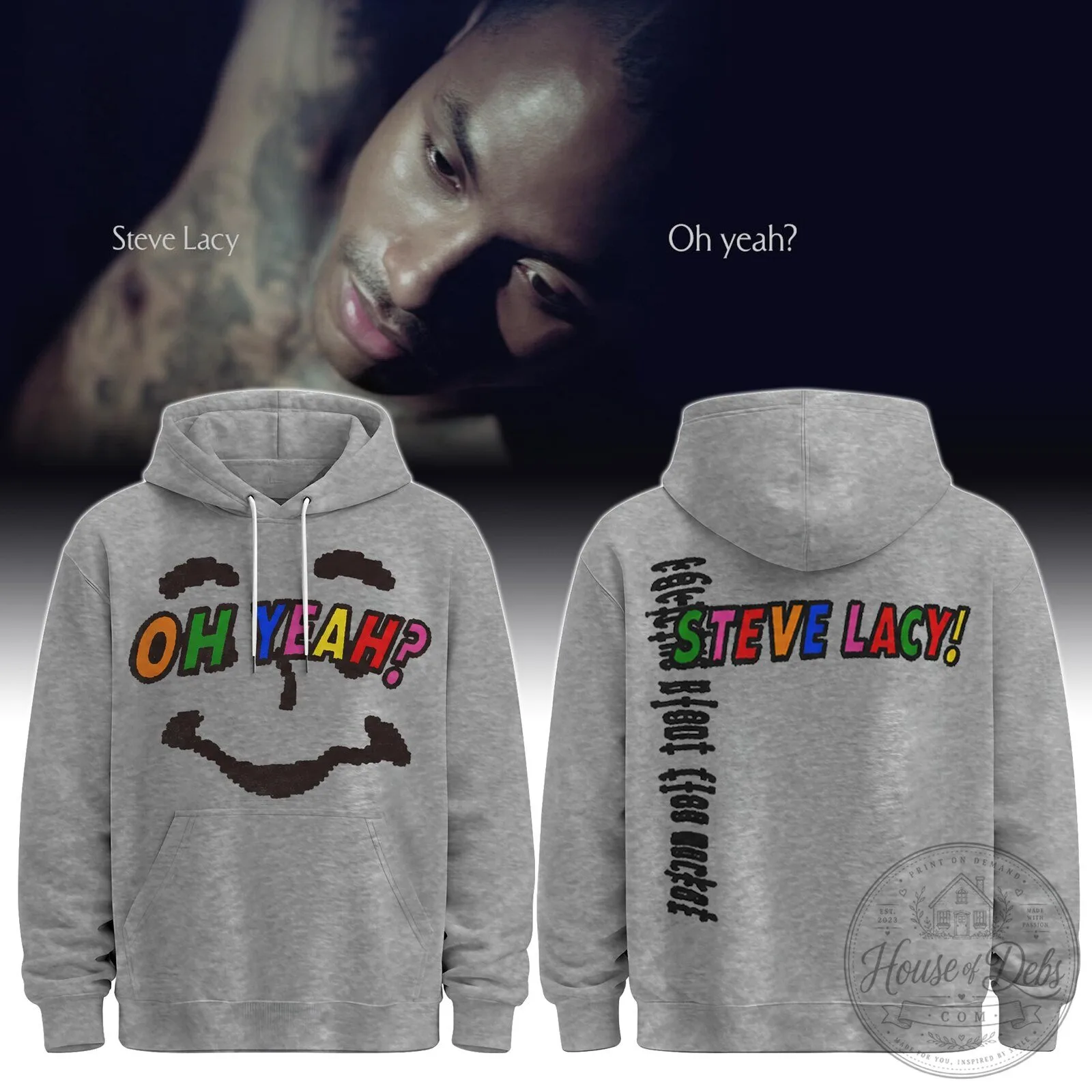 Steve Lacy Oh Yeah Tour Merch Graphic Design Pullover Hoodie