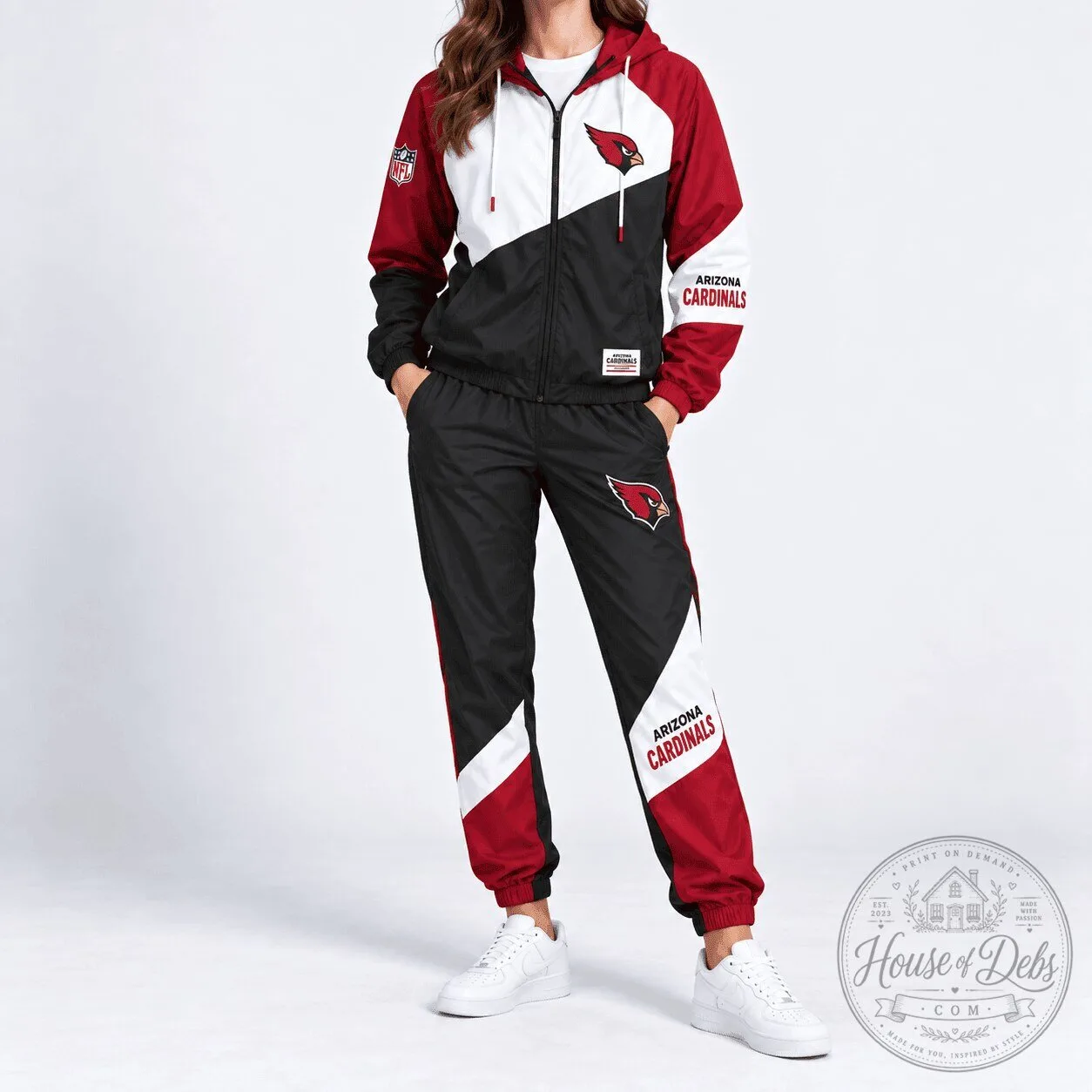 Arizona Cardinals NFL Team Training Days Slash Tracksuit for Women