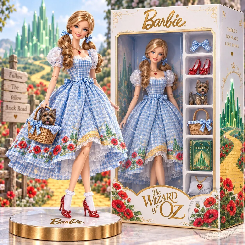 Barbie The Wizard of Oz Dorothy Commemorative Collectible Doll Figure Barbie The Wizard of Oz Dorothy Commemorative Collectible Doll Figure