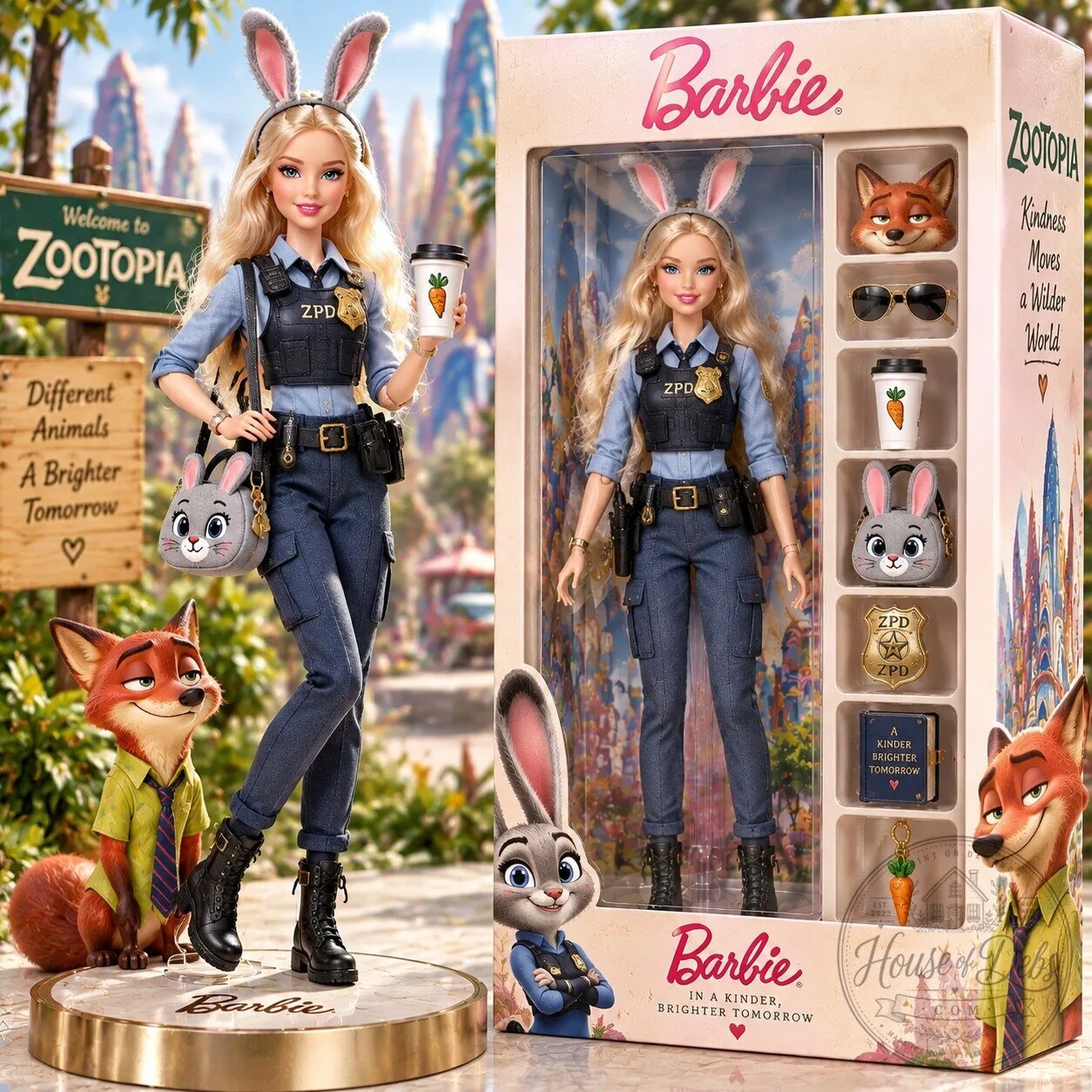 Barbie Zootopia Officer Judy Hopps Collectible Fashion Doll with Accessories