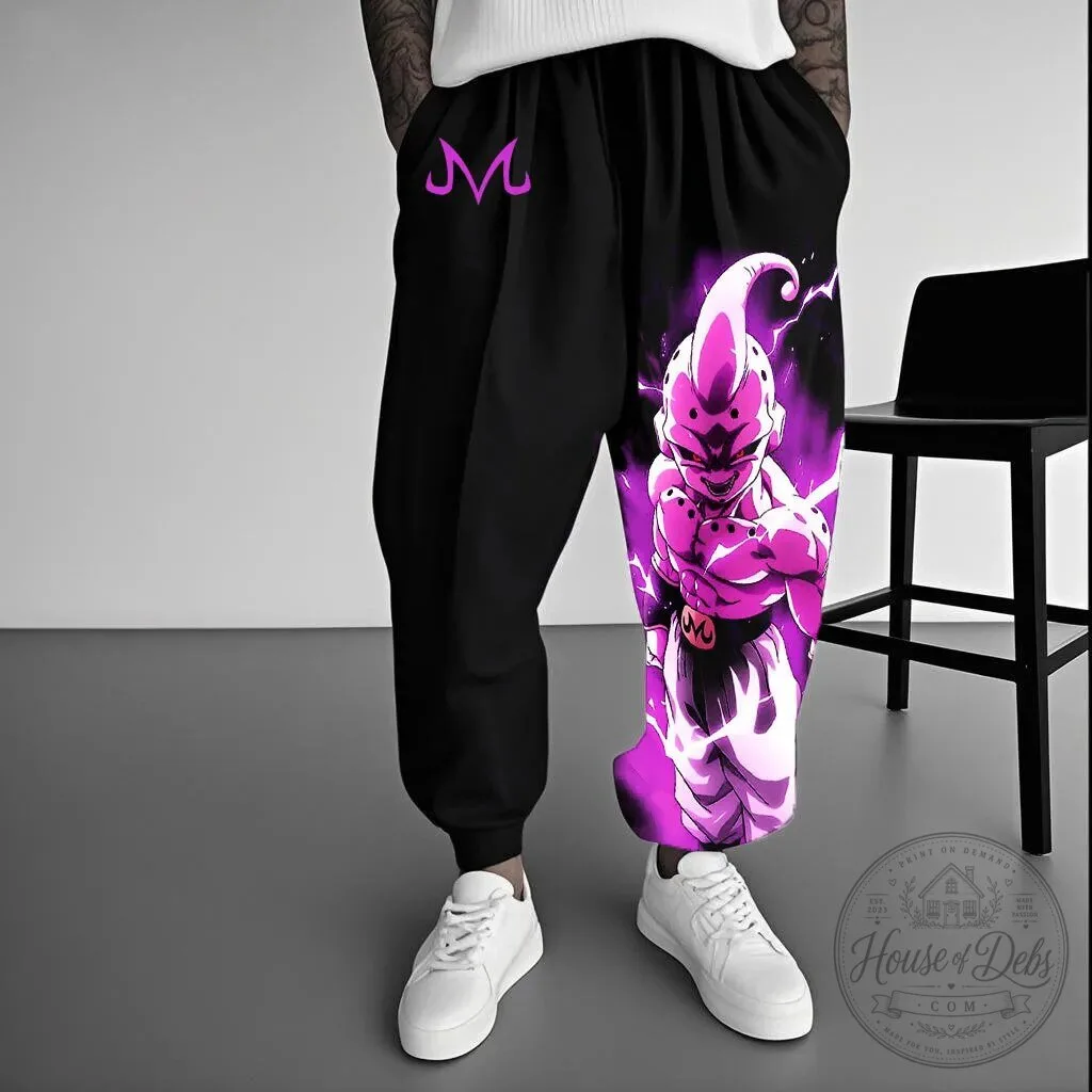 Dragon Ball Z Kid Buu Super Saiyan Anime Black Streetwear Pants