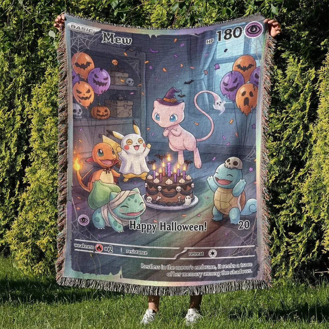 Happy Halloween Pokemon Mew Pikachu Charmander Bulbasaur Squirtle Blanket 10 Happy Halloween Pokemon Mew Pikachu Charmander Bulbasaur Squirtle Blanket