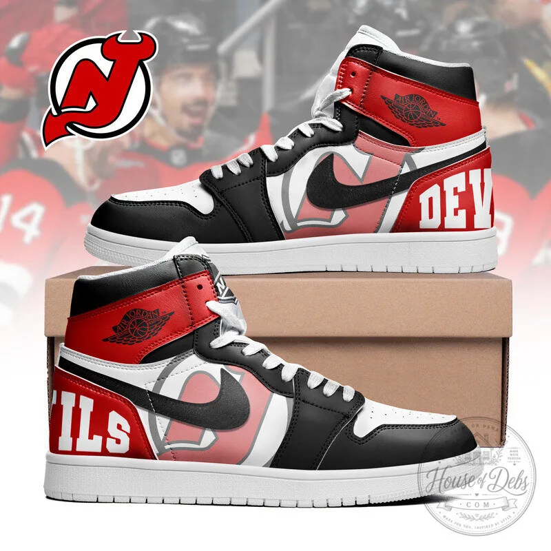 New Jersey Devils High Top Sneakers for Men and Women