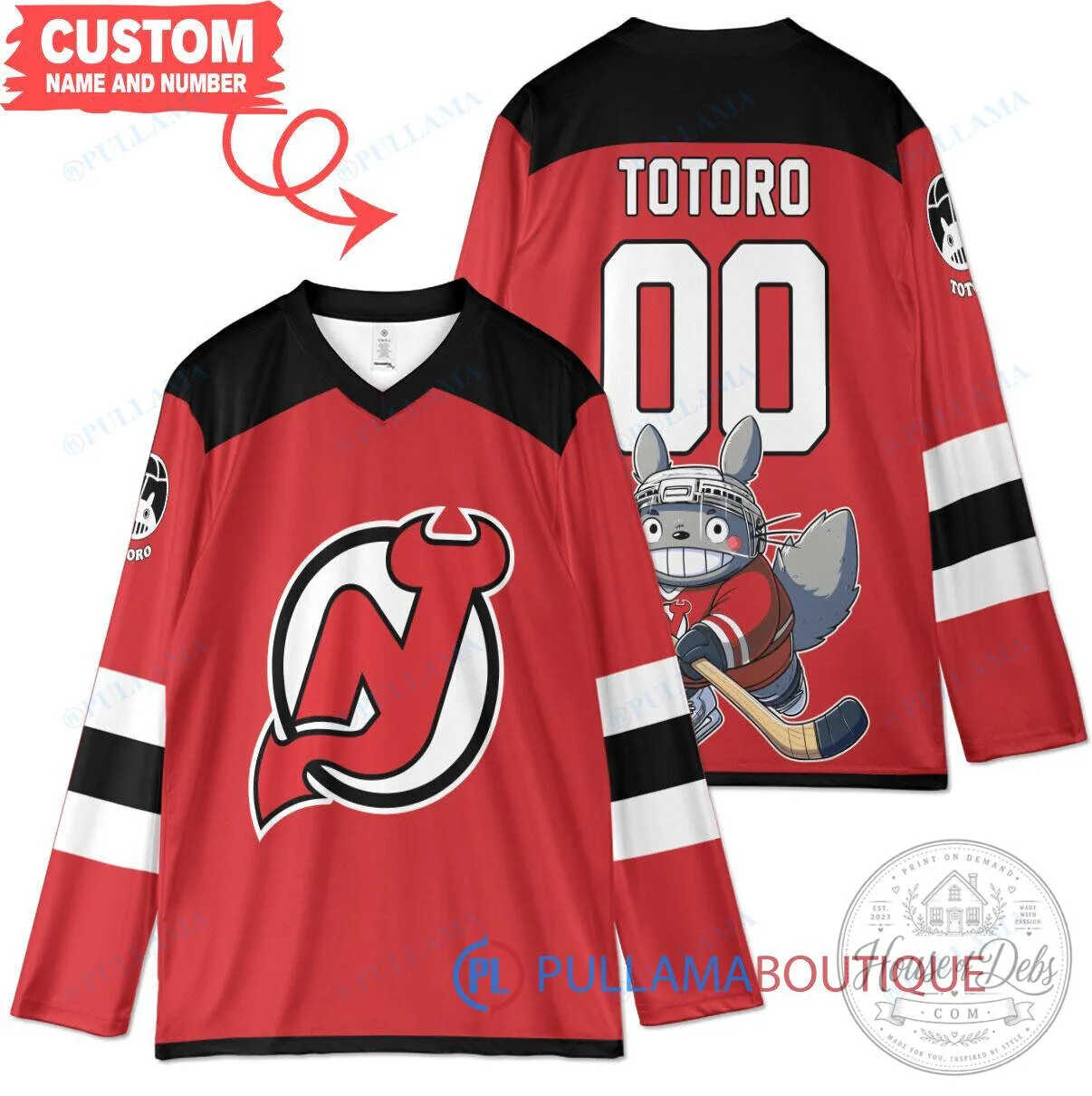 New Jersey Devils My Neighbor Totoro Custom Hockey Jersey