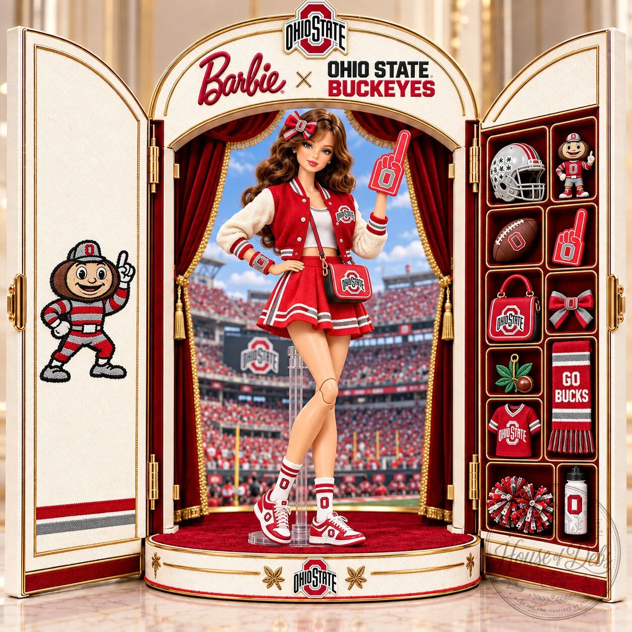 Barbie Ohio State Buckeyes College Football Commemorative Doll Figure