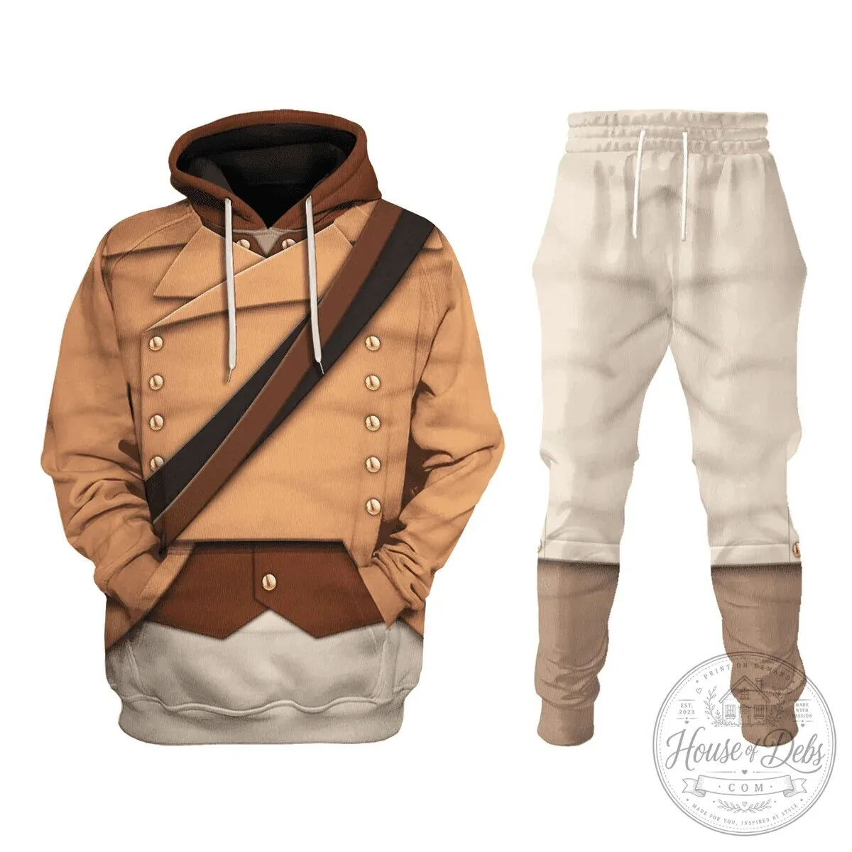 Colonial Militia 1776 Uniform All Over Print Hoodie Sweatshirt 18 Colonial Militia 1776 Uniform All Over Print Hoodie Sweatshirt