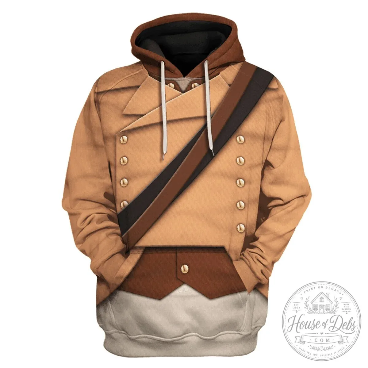 Colonial Militia 1776 Uniform All Over Print Hoodie Sweatshirt 19 Colonial Militia 1776 Uniform All Over Print Hoodie Sweatshirt