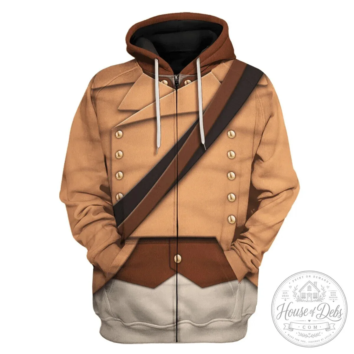 Colonial Militia 1776 Uniform All Over Print Hoodie Sweatshirt 22 Colonial Militia 1776 Uniform All Over Print Hoodie Sweatshirt