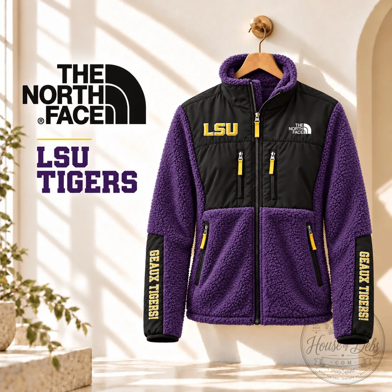 Louisiana State University Tigers The North Face Full-Zip Fleece Jacket