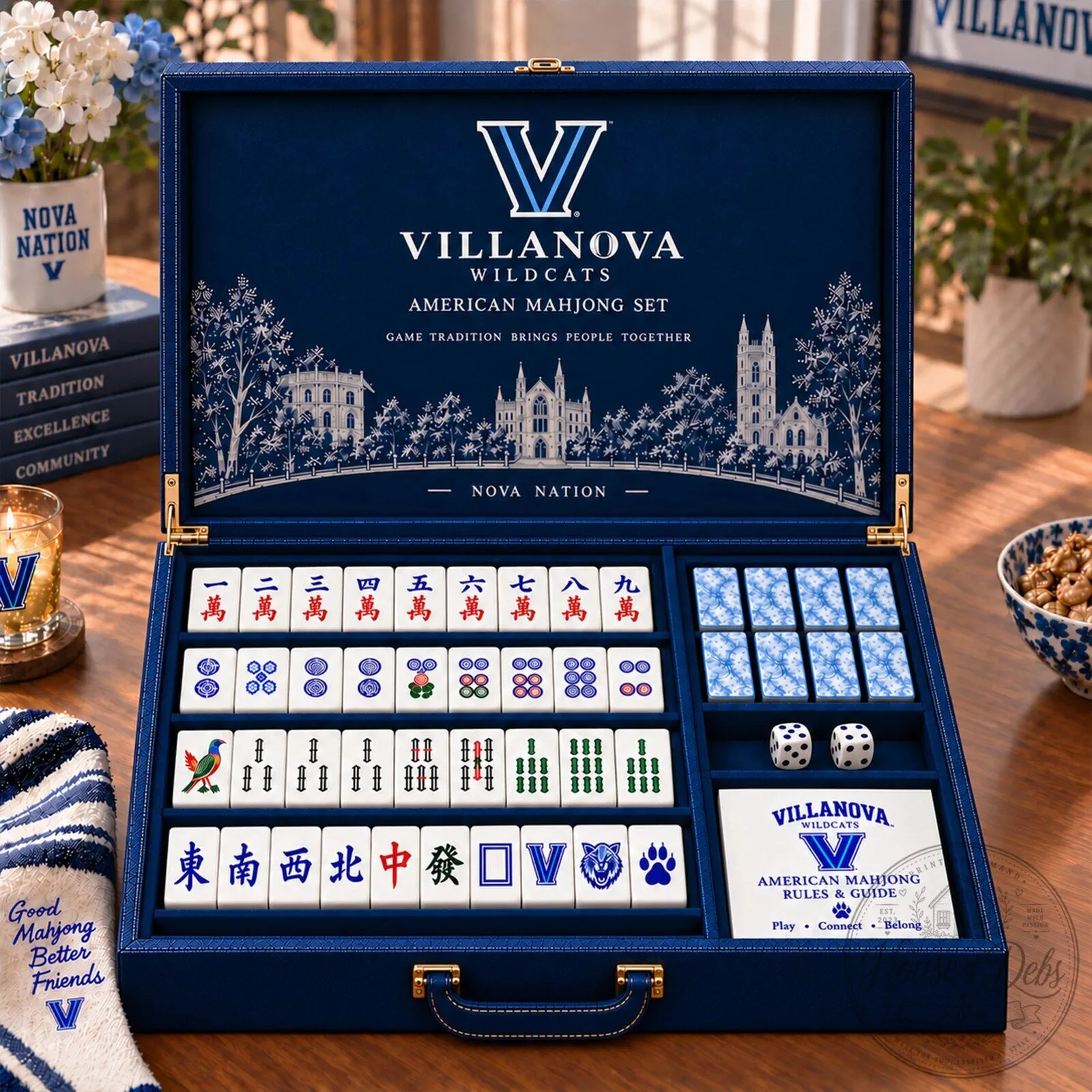Villanova Wildcats American Mahjong Set, Game Tradition Brings People Together