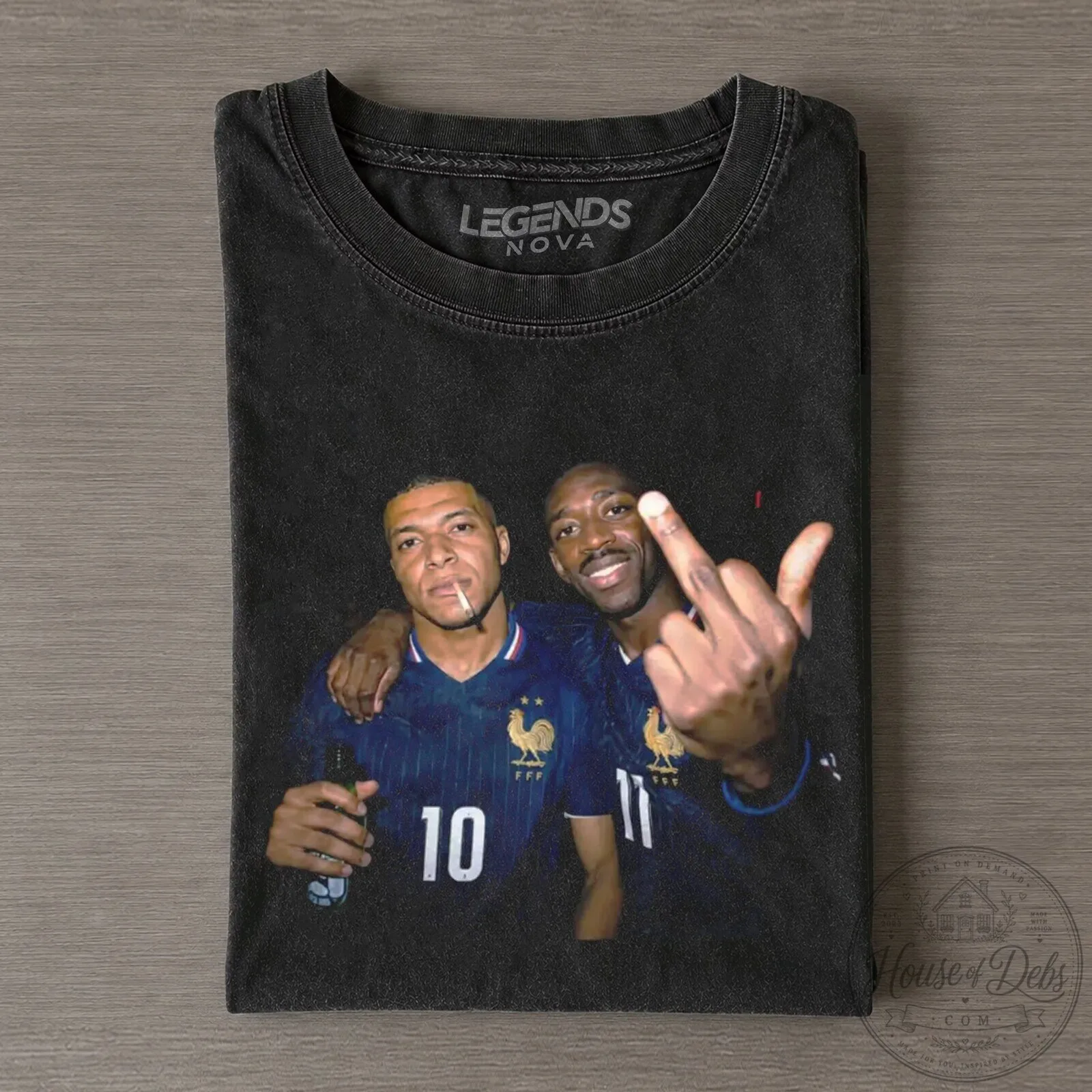 Ousmane Dembélé and Kylian Mbappé France Football Fan T-Shirt
