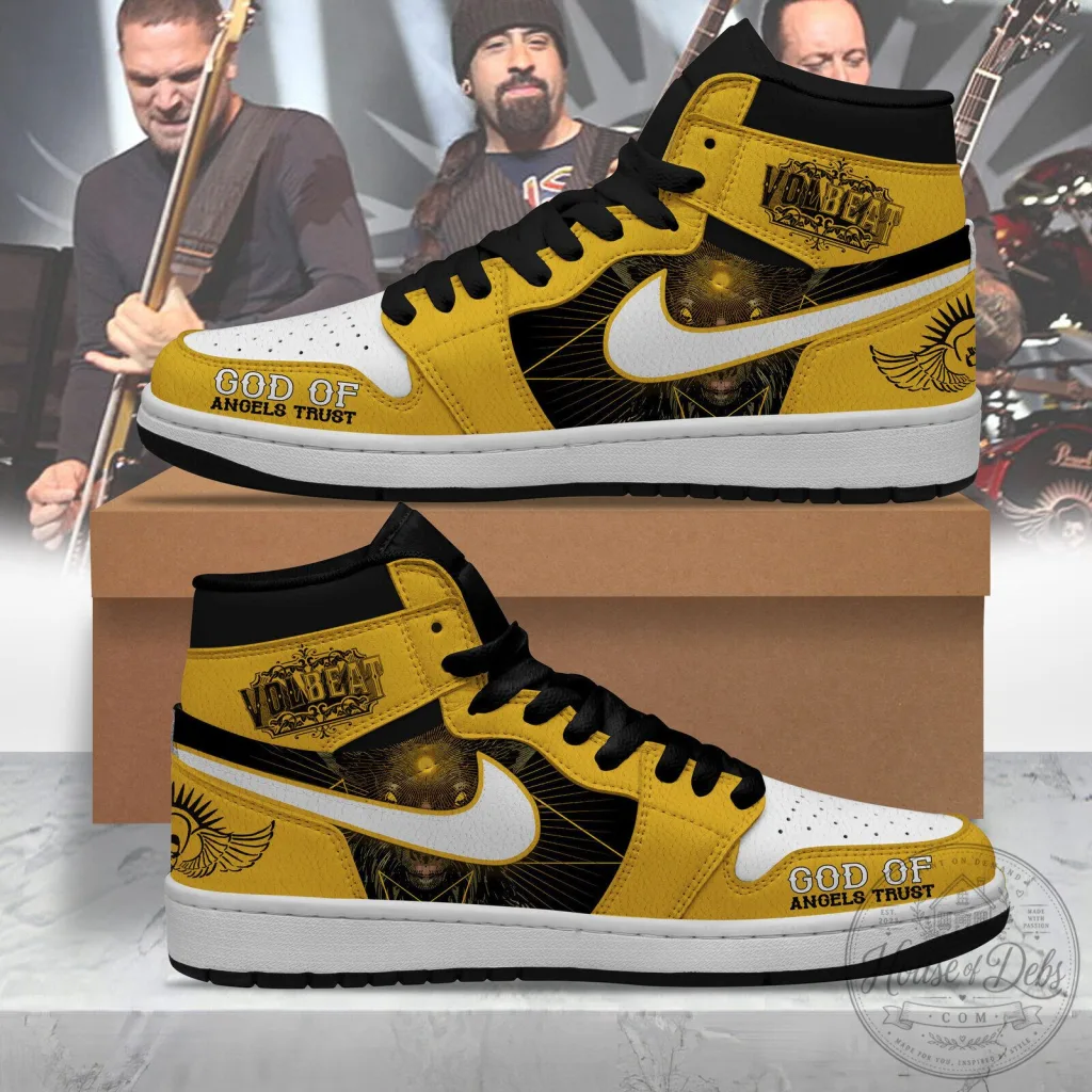 Volbeat Band Logo God Of Angels Trust High Top Sneakers 36 Volbeat Band Logo God Of Angels Trust High Top Sneakers